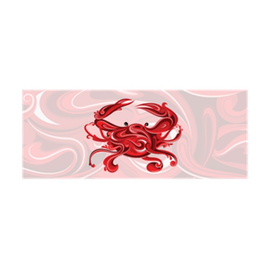 [10020] CERAMIC SHOT CUP GENERIC SWIRL CRAB RED