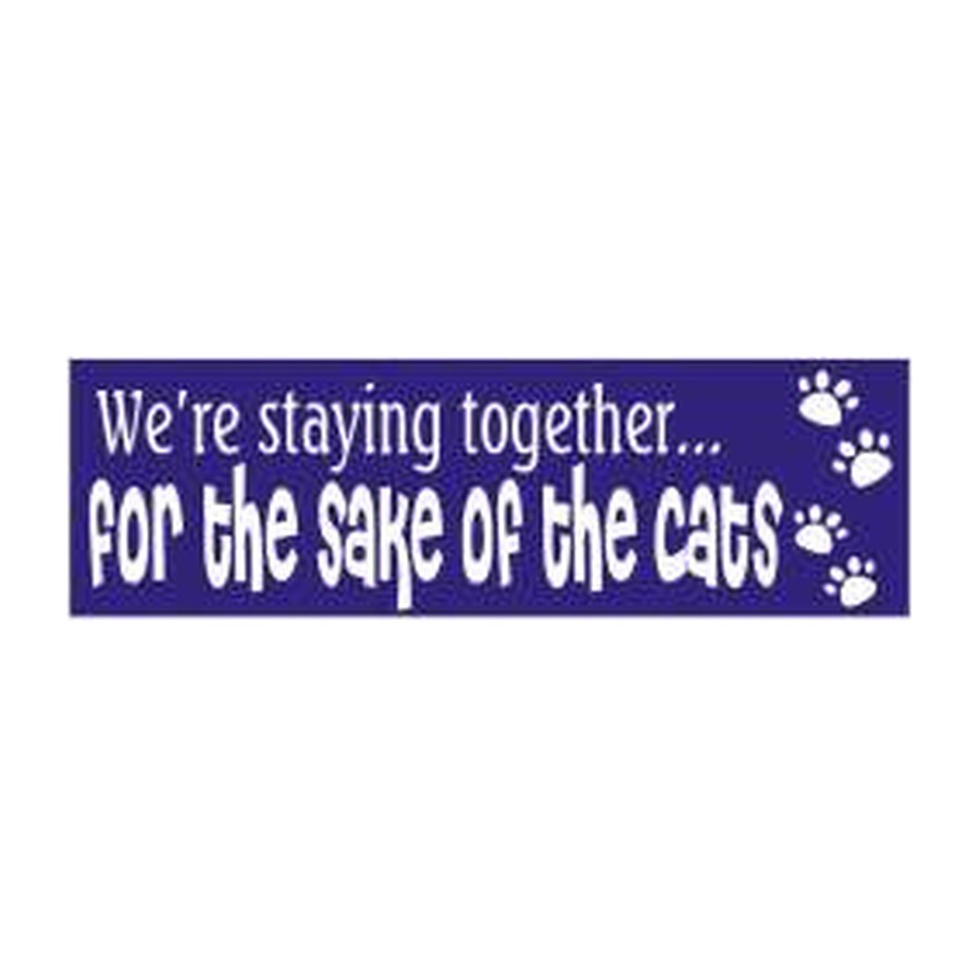 [10026] 9.75X3 BUMPER STICKER TOGETHER CATS