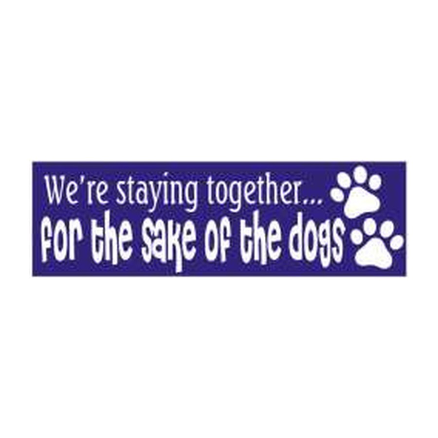 9.75X3 BUMPER STICKER TOGETHER DOGS