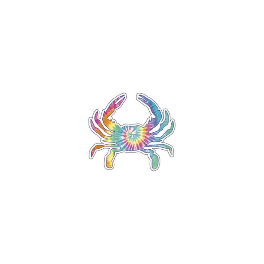CAR MAGNET DIE CUT CRAB TIE DYE