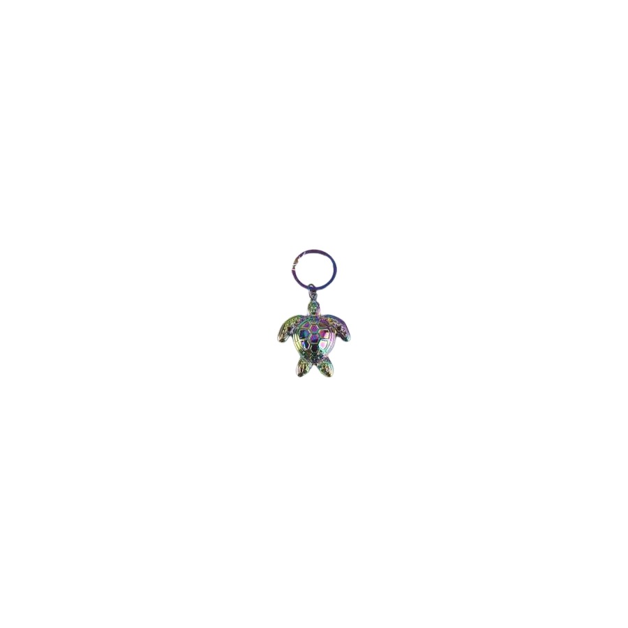 [10133] TURTLE ZINC ALLOY METAL KEYRING RAINBOW