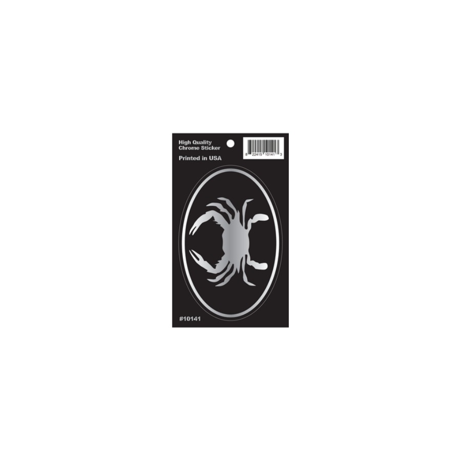 HANGING OVAL CHROME STICKER CRAB