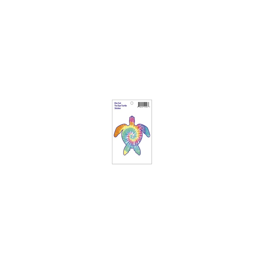 STICKER DIE CUT TURTLE TIE DYE