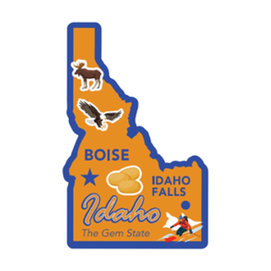 [10208] ID - FOIL DECO STATE MAGNET IDAHO OUTLINE