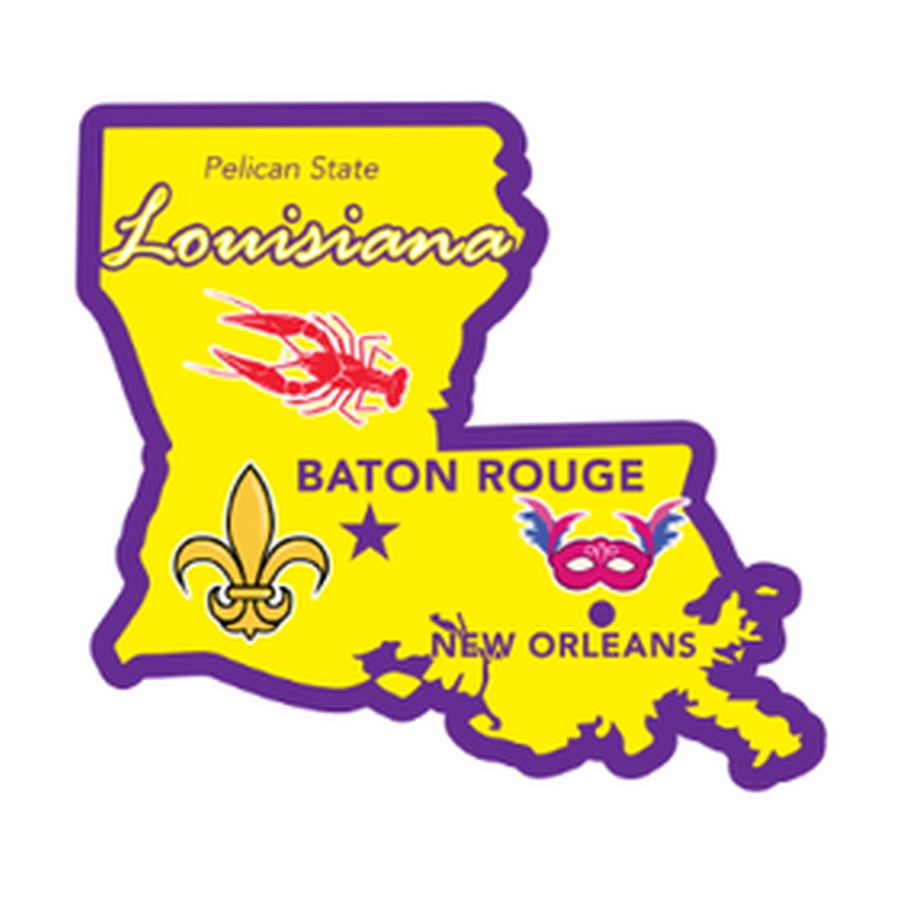 [10213] LA - FOIL DECO STATE MAGNET LOUISIANA OUTLINE