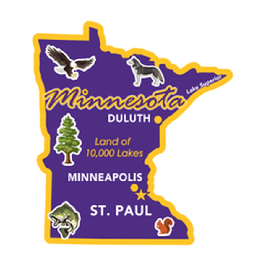 [10217] MN - FOIL DECO STATE MAGNET MINNESOTA OUTLINE