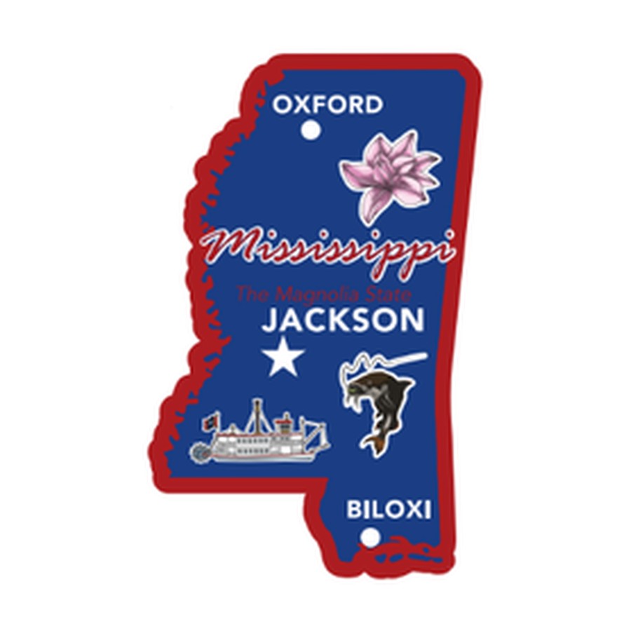MS - FOIL DECO STATE MAGNET MISSISSIPPI OUTLINE