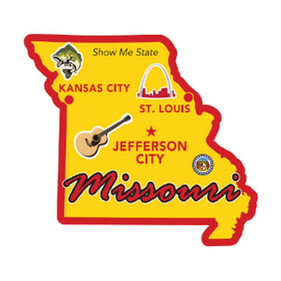 [10219] MO - FOIL DECO STATE MAGNET MISSOURI OUTLINE
