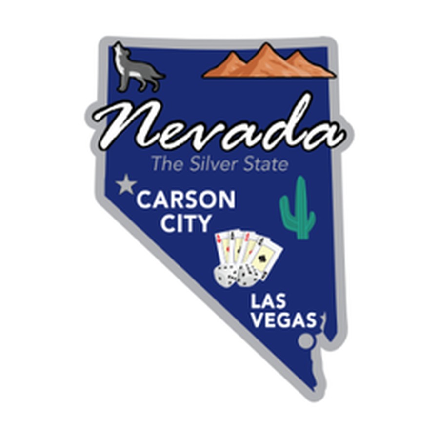 NV - FOIL DECO STATE MAGNET NEVADA OUTLINE