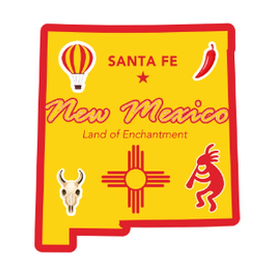 [10224] NM - FOIL DECO STATE MAGNET NEW MEXICO OUTLINE