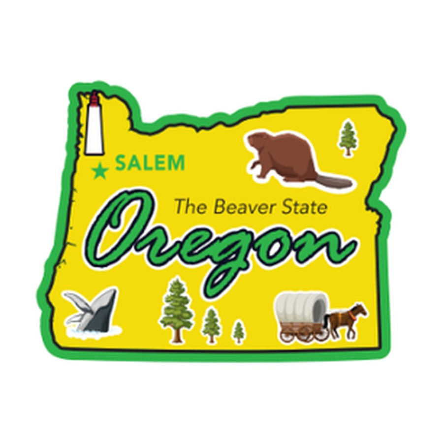 OR - FOIL DECO STATE MAGNET OREGON OUTLINE