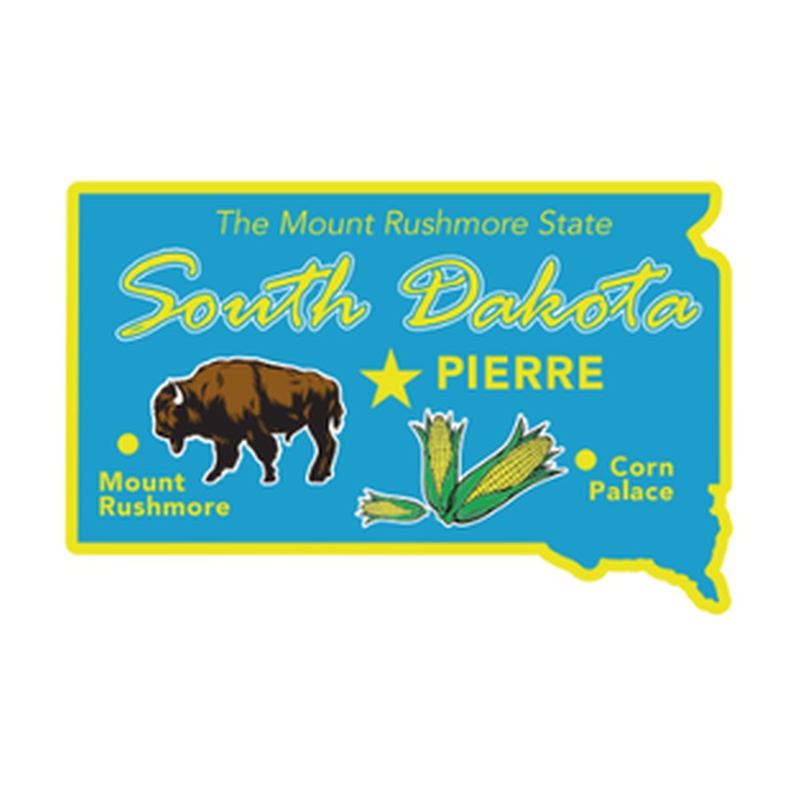 SD - FOIL DECO STATE MAGNET SOUTH DAKOTA OUTLINE