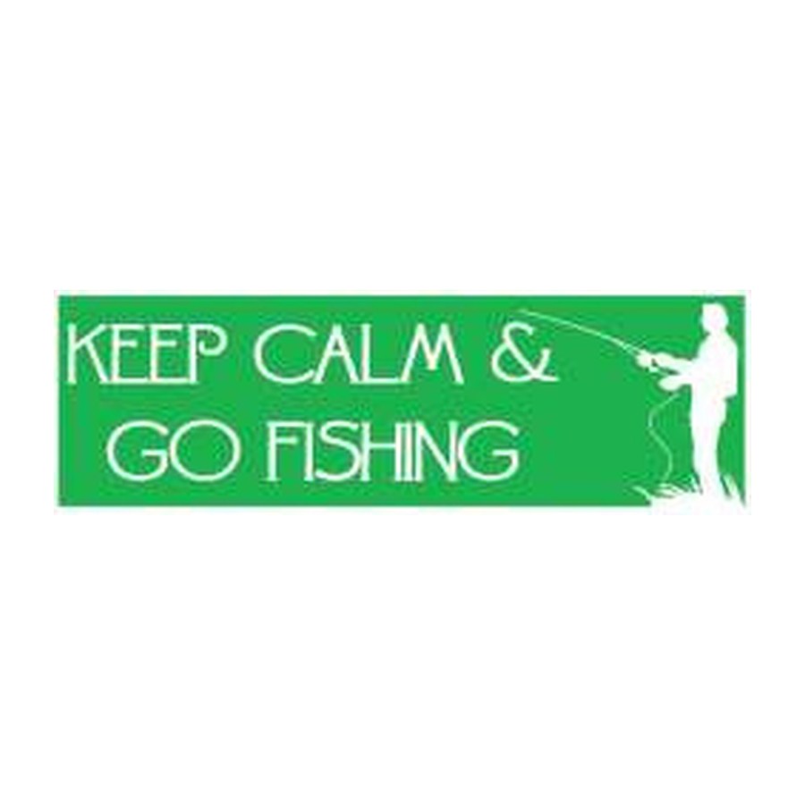 9.75X3 BUMPER STICKER CALM FISHING