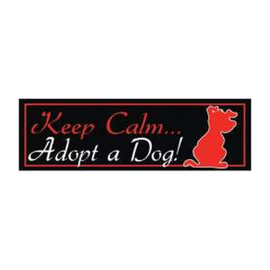 [10315] 9.75X3 BUMPER STICKER ADOPT A DOG