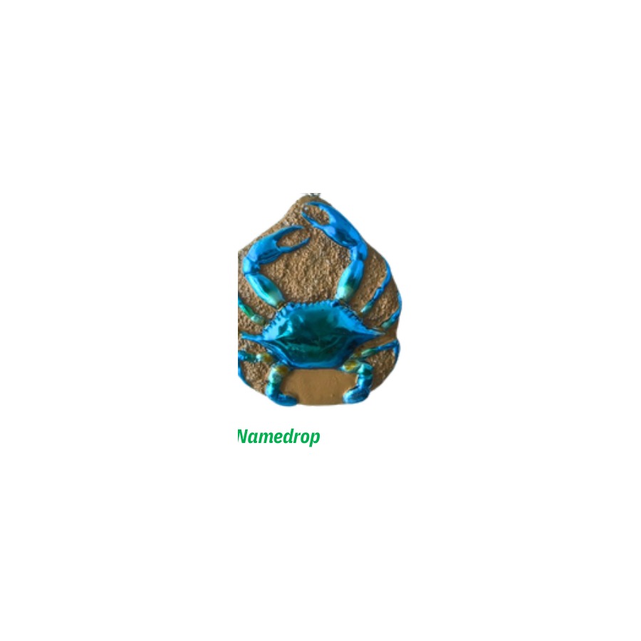 ORNAMENT RESIN METALIC BLUE CRAB SAND BLANK