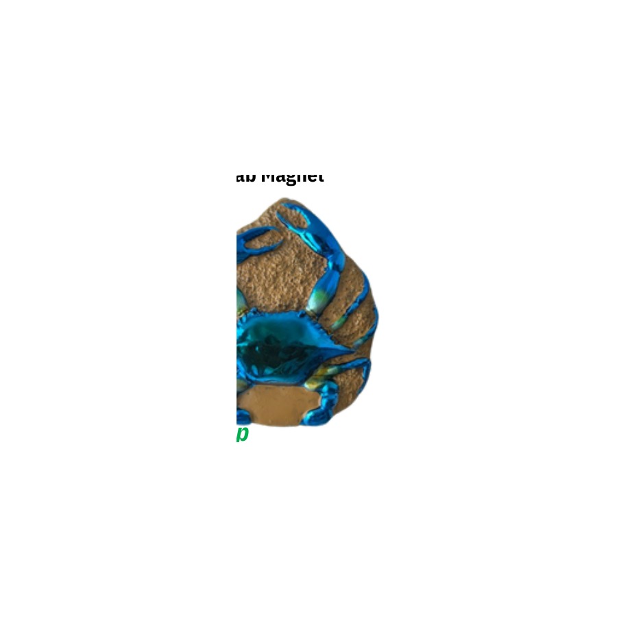 [10350] MAGNET RESIN METALIC BLUE CRAB SAND WRITE ON