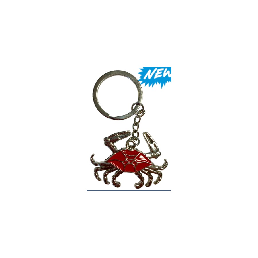 RED CRAB ALLOY METAL KEYRING