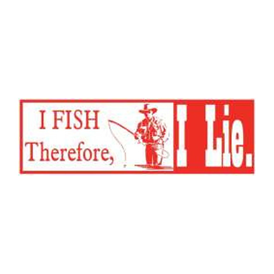 9.75X3 BUMPER STICKER I FISH-I LIE