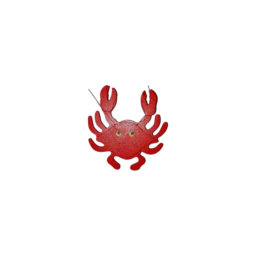[10750] 2 LEVEL WOODEN CRAB MAGNET