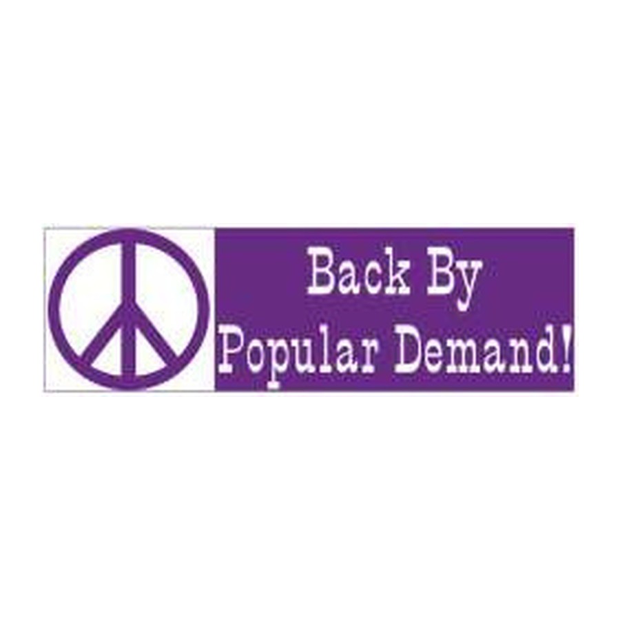 [10779E] 11.5X3 BMP STK PEACE-BACK BY POPULAR