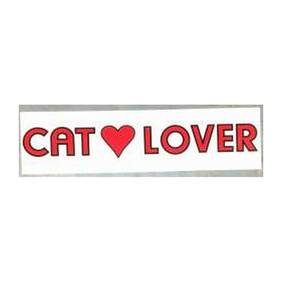 [10817] BUMPER STICKER CAT LOVER (WAS 00621)