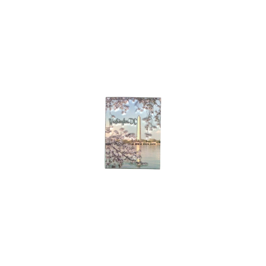 PVC EMBOSSED MAGNET WASHINGTON MONUMENT WTH GOLD HIGHLIGHTS