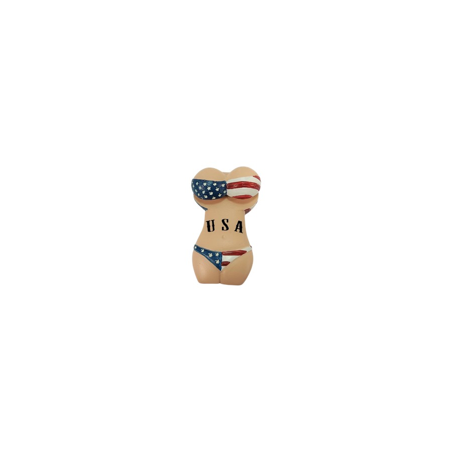 [15017] WIGGLY BIKINI USA FLAG MAGNET