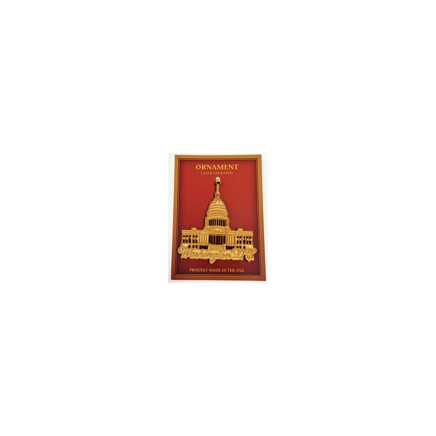 [15339] ORNAMENT WOOD DC CAPITOL BUILD