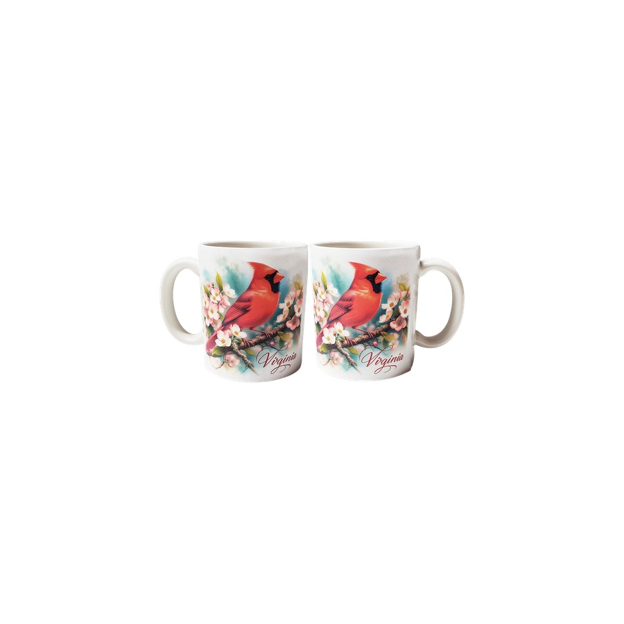 [20450] MUG VIRGINIA CARDINAL & DOGWOOD VA 11OZ