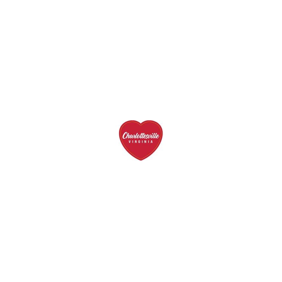 HEART RED CHARLOTTESVILLE VA MAGNET EPOXY