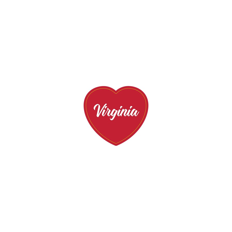 [20600] HEART RED VIRGINIA MAGNET EPOXY