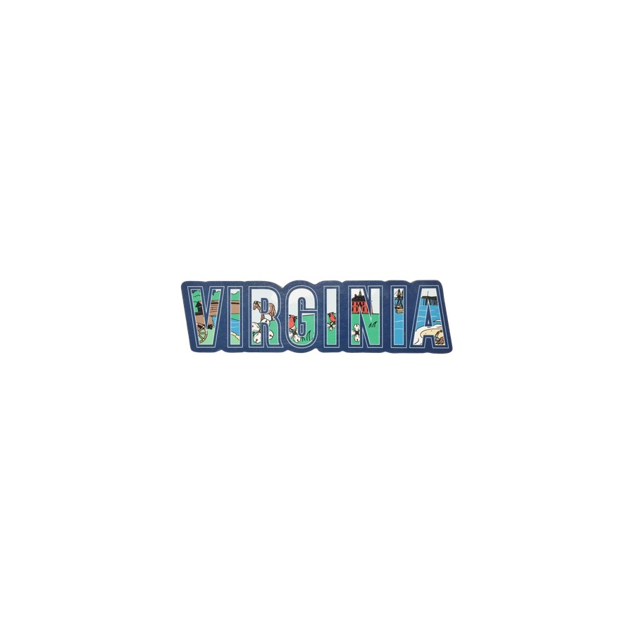 [20602] EPOXY DIE CUT MAGNET VIRGINIA BLOCK LETTERS 822415206026
