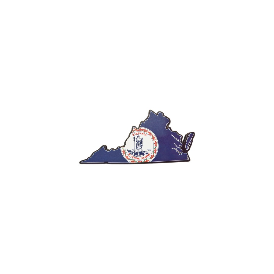 [20607] VA FLAG STATE OUTLINE DECO MAG