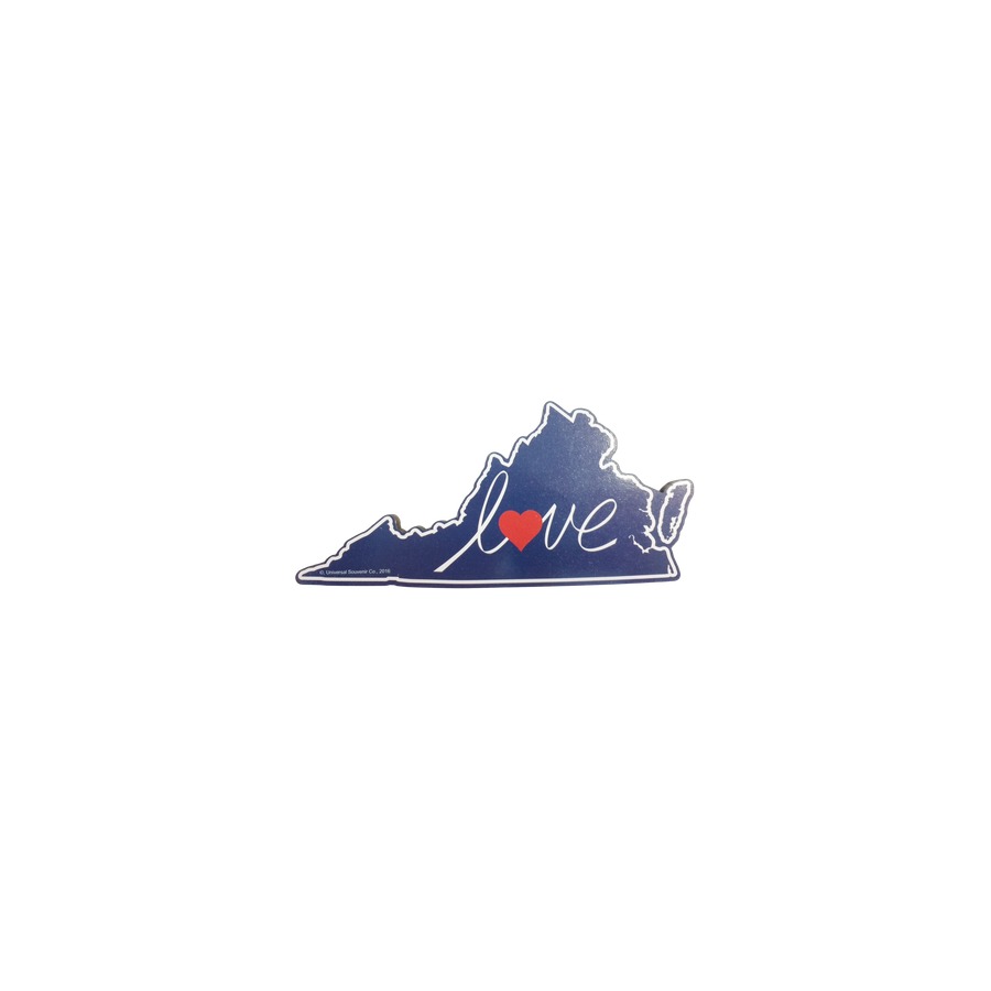 [20614] LOVE VA STATE OUTLINE DECO MAG