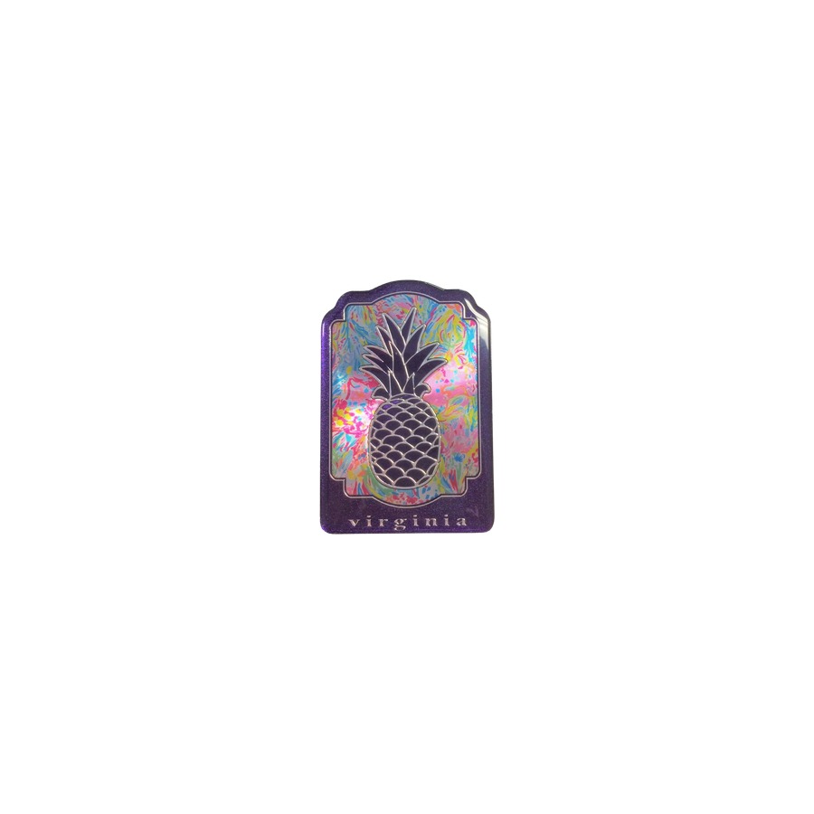 [20710] FOIL MAGNET VIRGINIA PINEAPPLE PATTERN BACKGROUND DECO