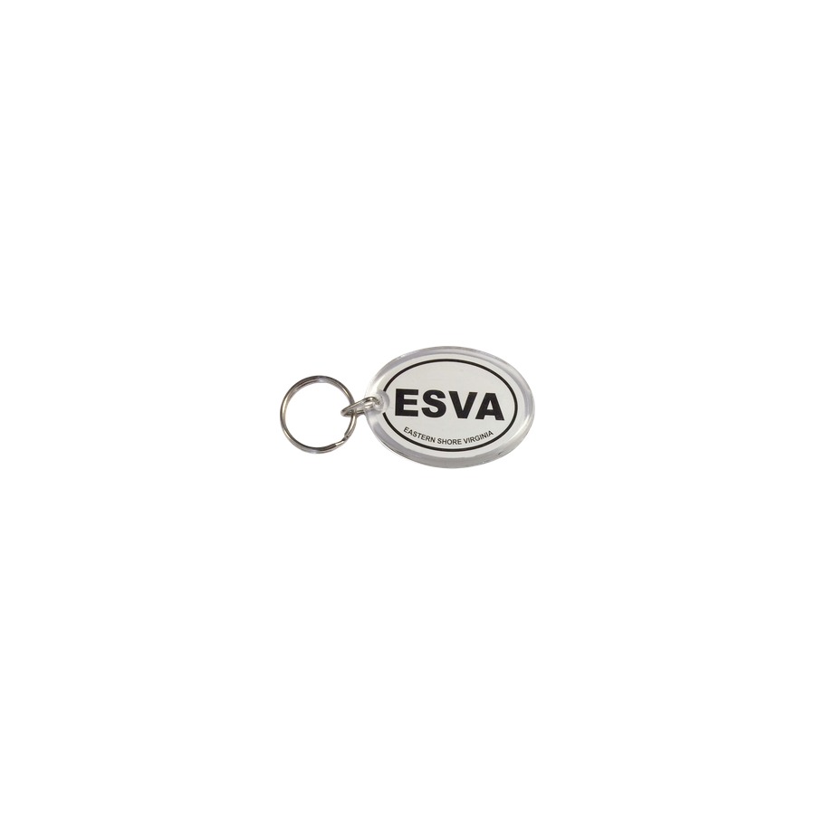 [22195] KEYRING LUCITE OVAL ESVA (BC1)