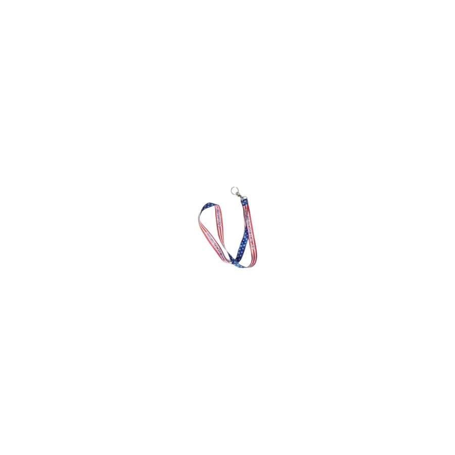 [30025] LANYARD DOUBLE SIDED AMERICAN FLAG VB