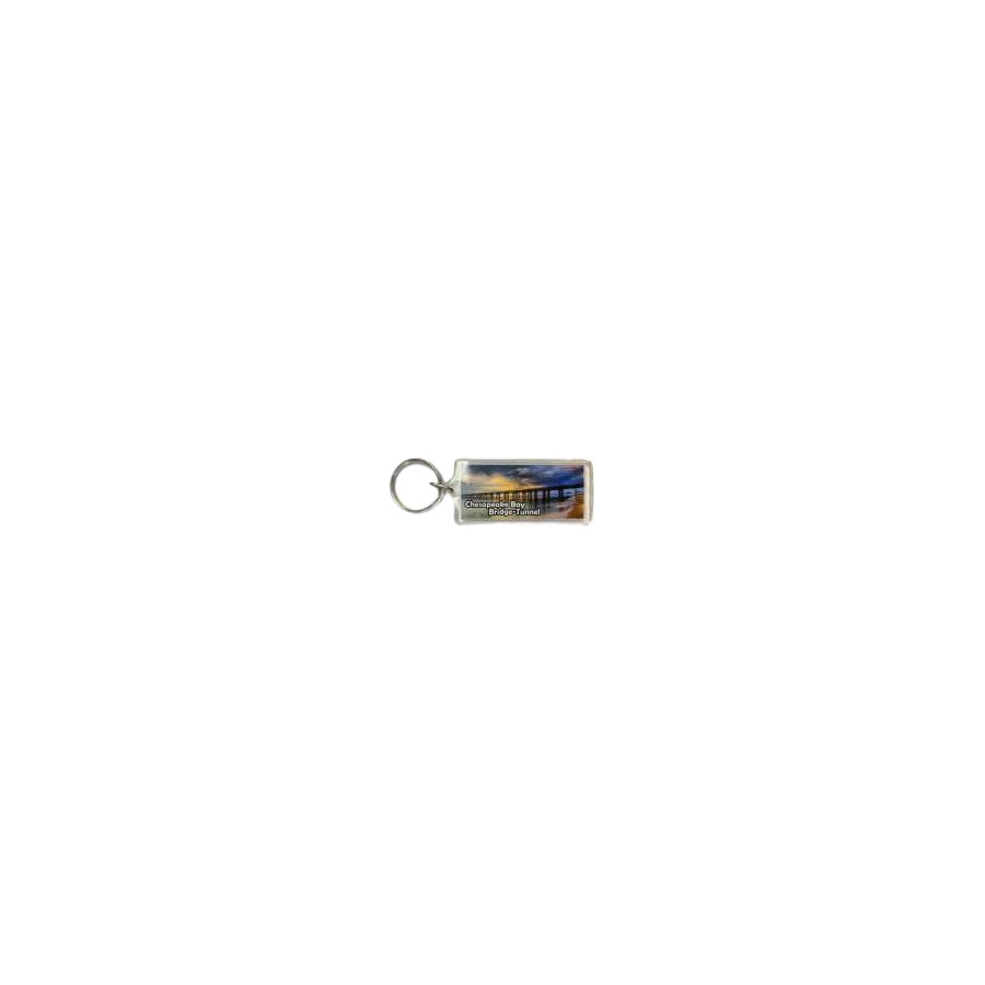 LUCITE KEYRING CBBT RECTANGLE