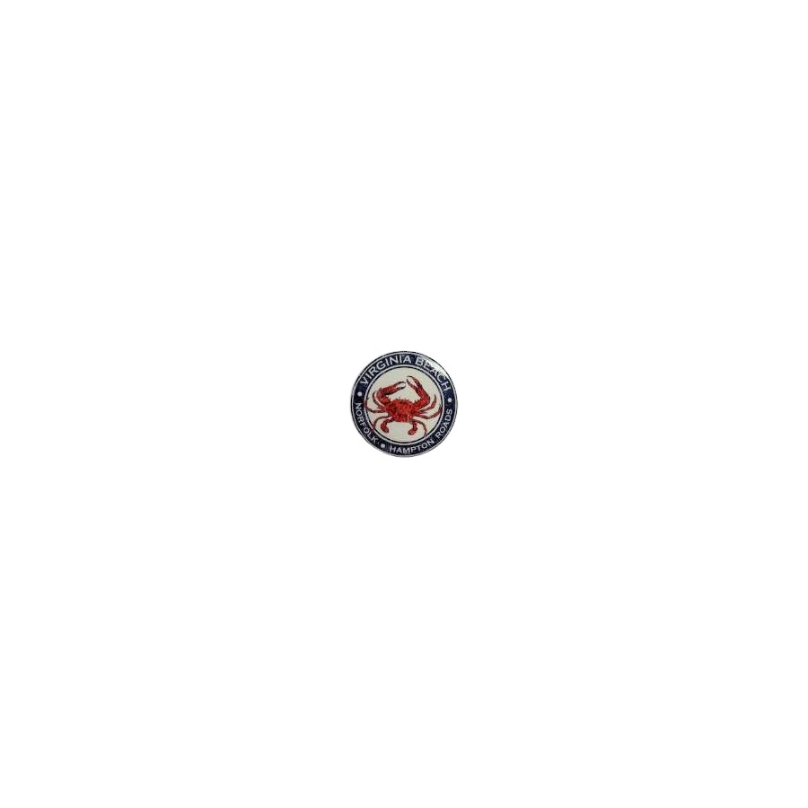 [30052] CRAB NORFOLK VB HAMPTON ROADS 2.25" ROUND MAGNET W/ BAG (UPC/MADE IN USA)