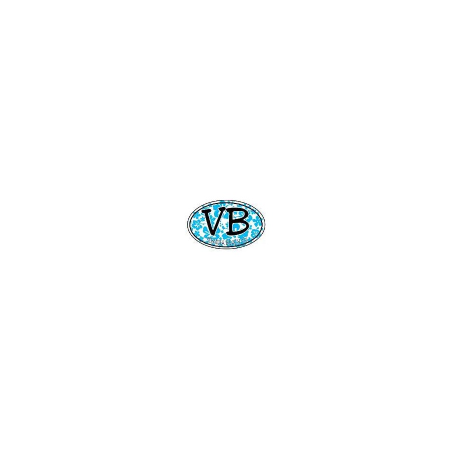 [30059] OVAL STK VB HIBISCUS BLUE