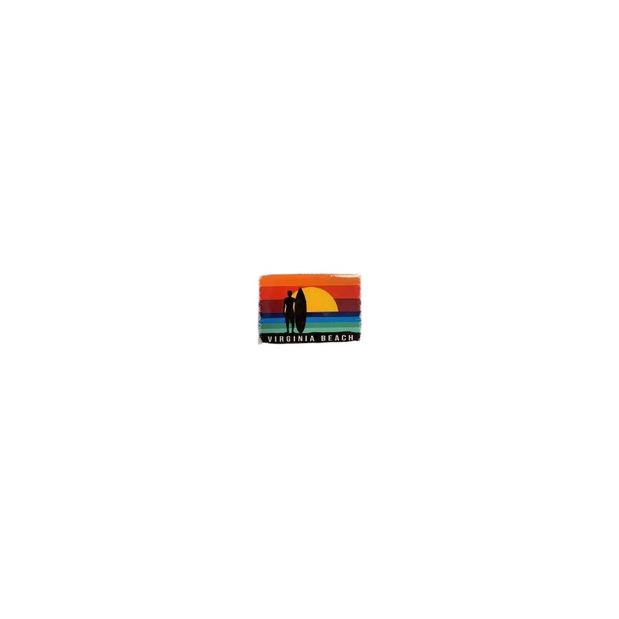 VB SUNSET SURFER 2X3 EPOXY MAGNET