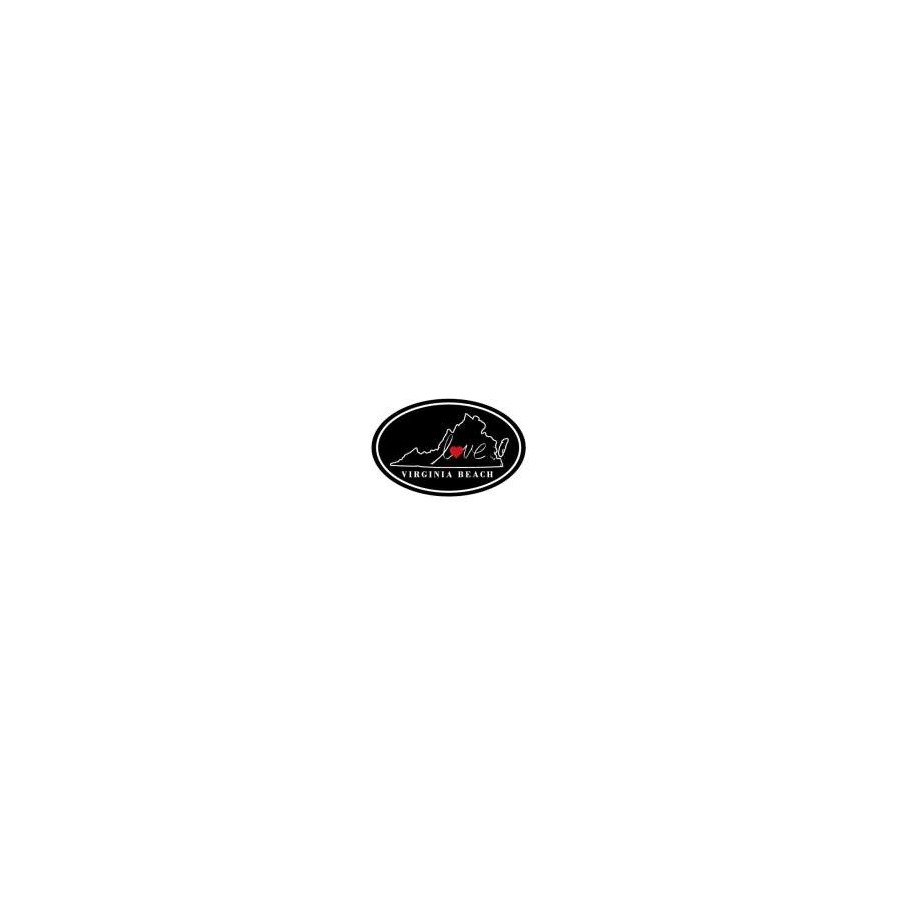 [30118] STICKER OVAL LOVE VB RED & BLACK