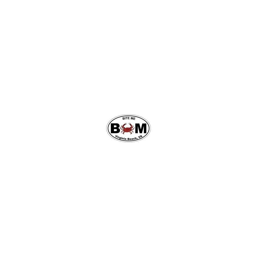 [30162] STKR OVAL VB BITE ME CRAB