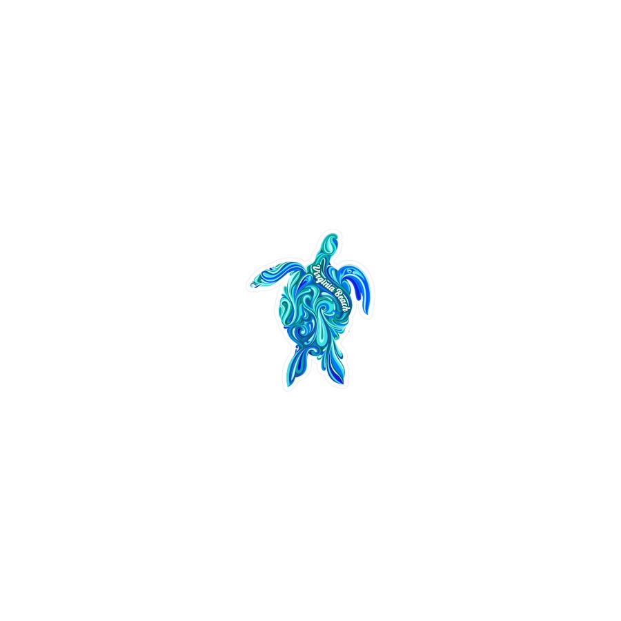 VB SWIRL TURTLE TEAL EPOXY DIE CUT MAGNET