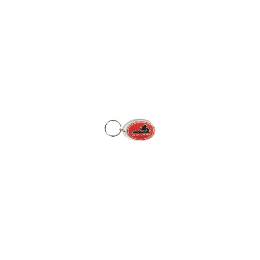 LUCITE KEYRING VB LOVE OVAL
