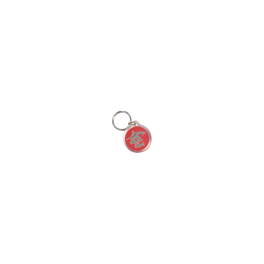 LUCITE KEYRING VB SHARK ROUND