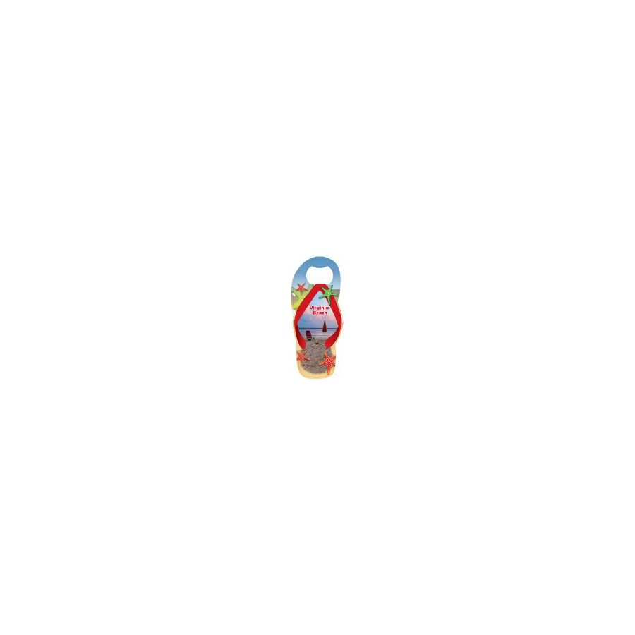 VB FLIP FLOP MAGNET BOTTLE OPENER METAL BEACH SUNSET