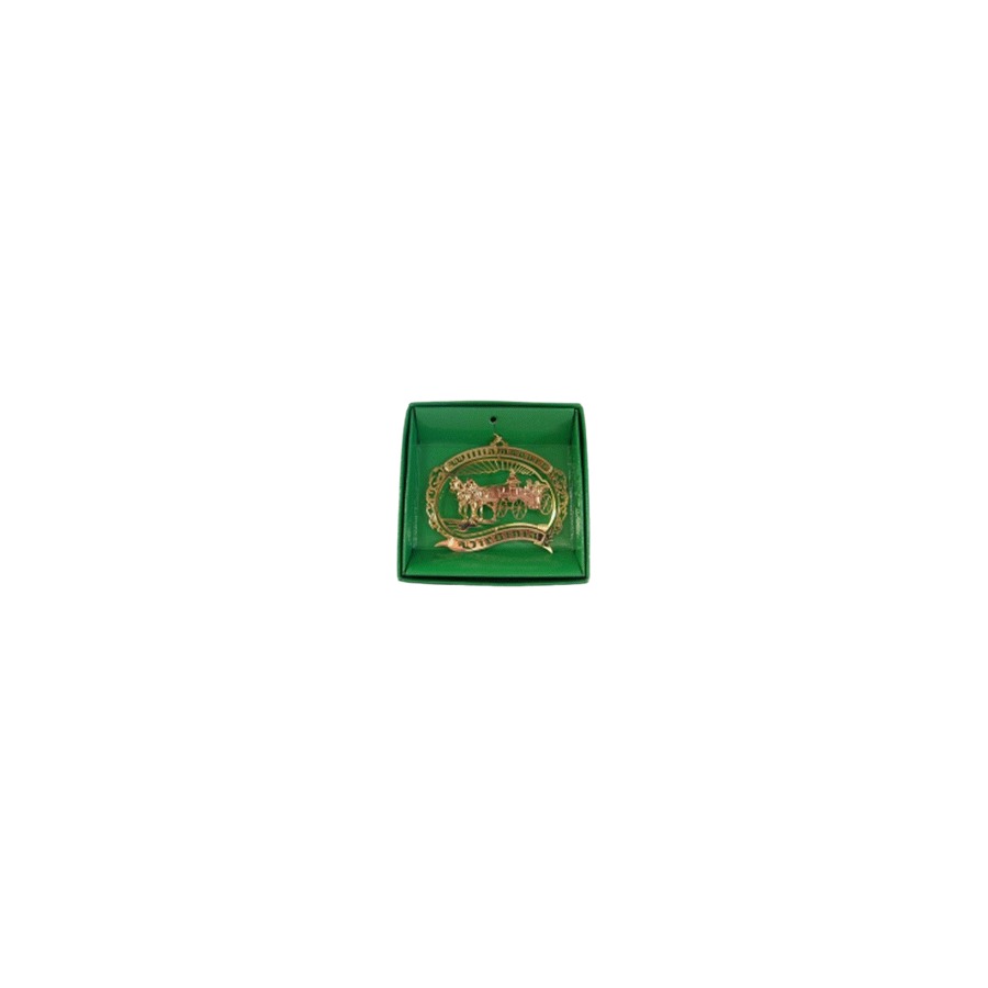 [31335] GOLD ORNAMENT WB HRS & CARRIAGE