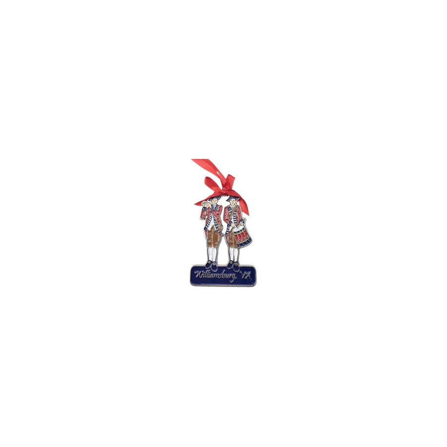 METAL ALLOY ORNAMENT WB FIFE & DRUM