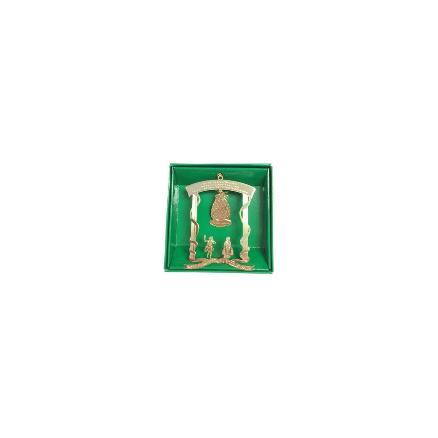 [31835] GOLD ORNAMENT WB PINEAPPLE